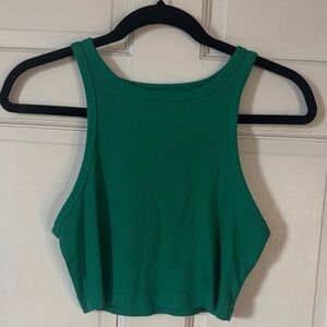 Target Green Ribbed Crop Tank - Women